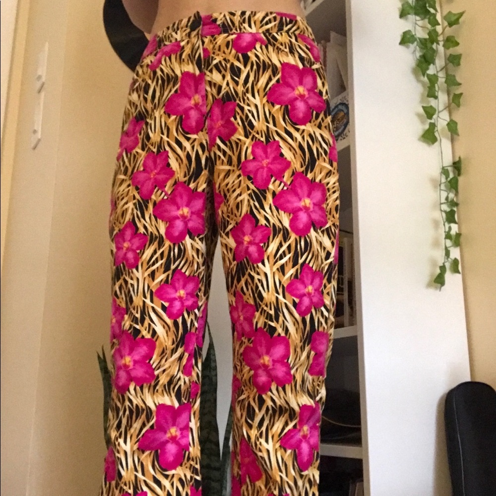 vintage escada floral pants | size 34 - Picture 4 of 11